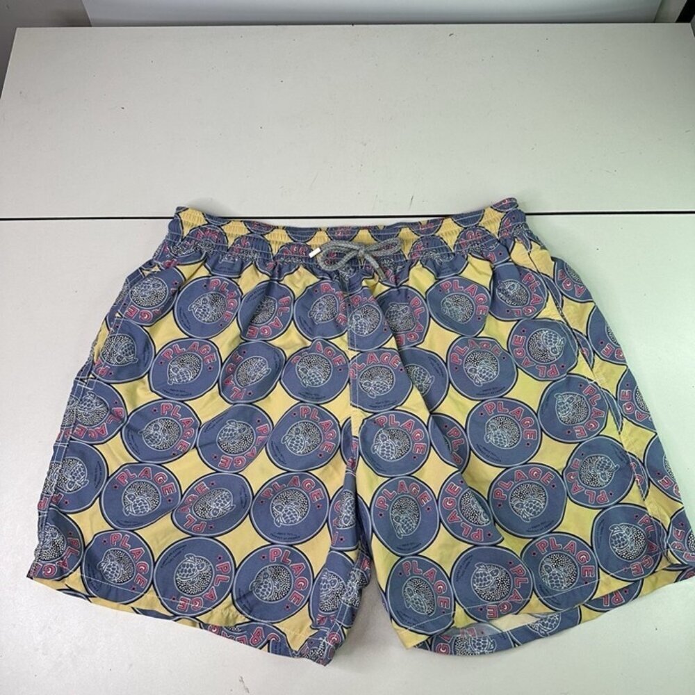 Vilebrequin Turtle Swimming Shorts Blue Yellow Floral XXL